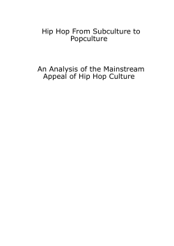 Hip Hop From Subculture to Popculture An Analysis of the