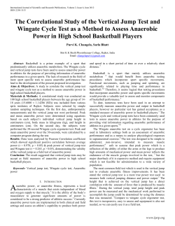 The Correlational Study of the Vertical Jump Test and