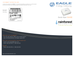 Quick Start GUIDE - Rainforest Automation