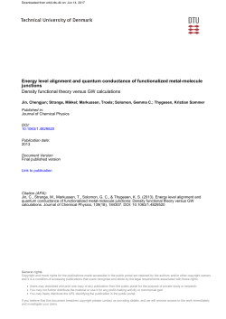 Energy level alignment and quantum conductance of
