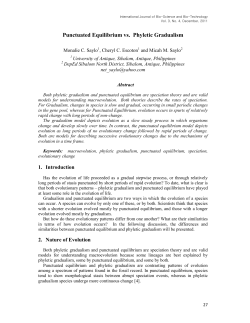 Punctuated Equilibrium vs. Phyletic Gradualism