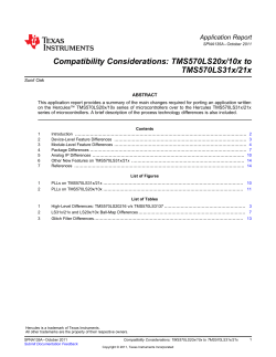 TMS570LS20x/10x to TMS570LS31x/21x
