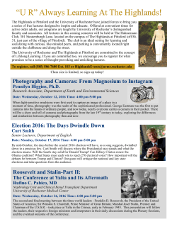 UR Always Learning Fall 2016