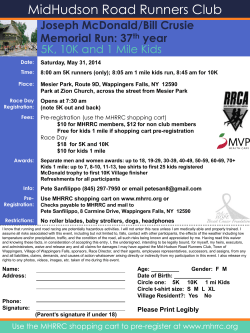 Link to race flyer. - Mid-Hudson Road Runners Club