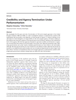 Credibility and Agency Termination Under