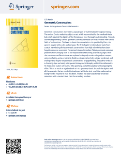 Geometric Constructions