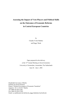 Assessing the Impact of Veto-Players and Political Skills on the