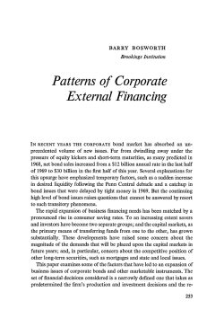 Patterns of Corporate External Financing