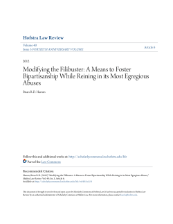 Modifying the Filibuster - Scholarly Commons at Hofstra Law