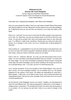 Statement by the German UN Youth Delegates