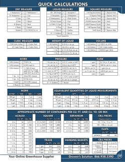 Soil Conversion Chart
