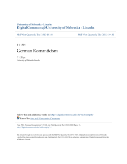 German Romanticism - DigitalCommons@University of Nebraska
