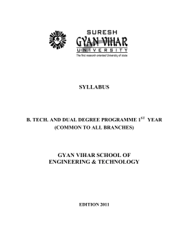 COMMON TO ALL - Suresh Gyan Vihar University