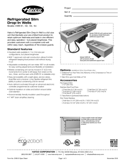 Refrigerated Slim Drop-In Wells