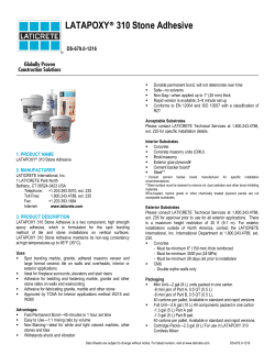 LATAPOXY&reg; 310 Stone Adhesive