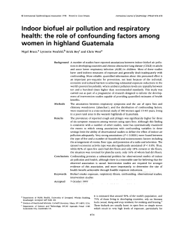 Indoor biofuel air pollution and respiratory health