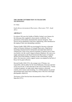 The Grubb Contribution to Telescope Technology