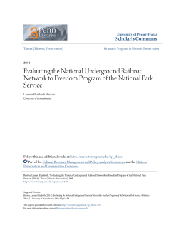 Evaluating the National Underground Railroad Network to Freedom