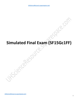 Blank Exam - UH Science Resource