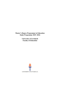 Study Programme 2015&ndash;2016
