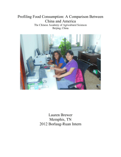 Profiling Food Consumption: A Comparison