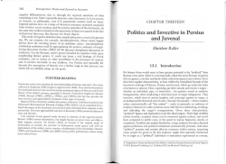 Politics and Invective in Persius and Juvenal