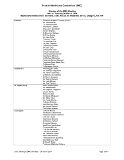 Minutes of the SMC Meeting - Scottish Medicines Consortium