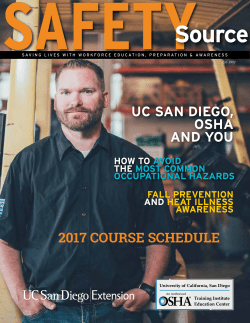 2017 Catalog - UCSD OSHA Training Institute