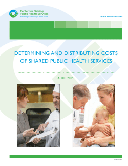 Determining and Distributing Costs of Shared Public Health Services