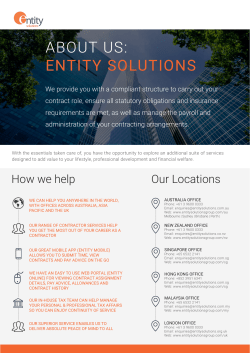 - Entity Solutions