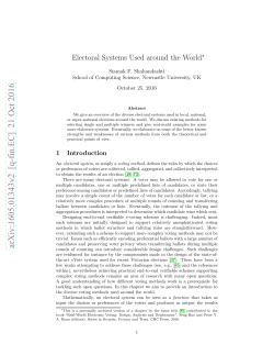 Electoral Systems Used around the World