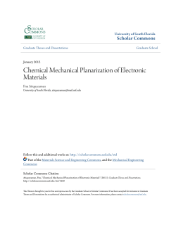 Chemical Mechanical Planarization of Electronic Materials