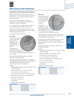 Microwave Grid Antennas - Radio Frequency Systems