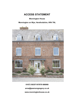 access statement - Monnington House
