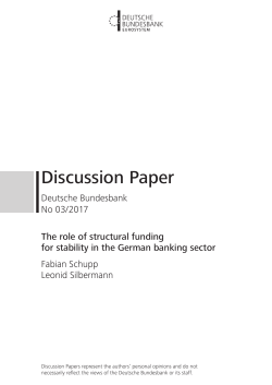 The role of structural funding for stability in the German banking sector