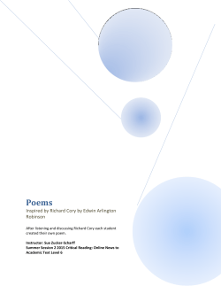 Inspired by Richard Cory by Edwin Arlington Robinson