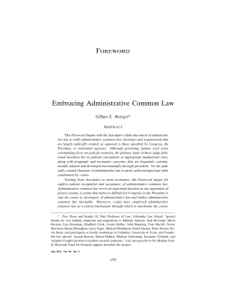 Embracing Administrative Common Law