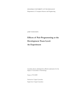 Effects of Pair Programming at the Development Team Level: An
