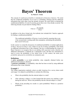 Bayes` Theorem