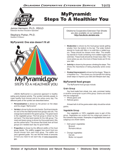 MyPyramid: Steps To A Healthier You