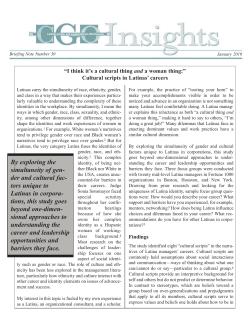 Cultural scripts in Latinas` careers.