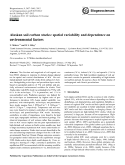 Alaskan soil carbon stocks