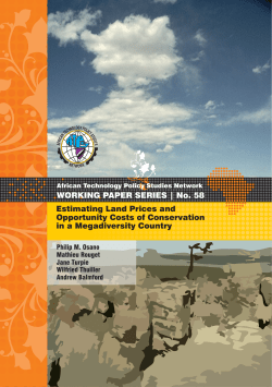 Estimating Land prices - African Technology Policy Studies Network