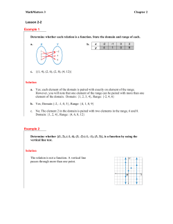 MathMatters 3 Chapter 2 Lesson 2-2 Example 1 Determine whether