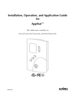 Installation, Operation, and Application Guide for