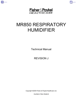mr850 respiratory humidifier