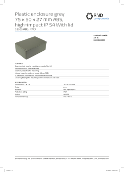 Plastic enclosure grey 75 x 50 x 27 mm ABS, high - NEDIS