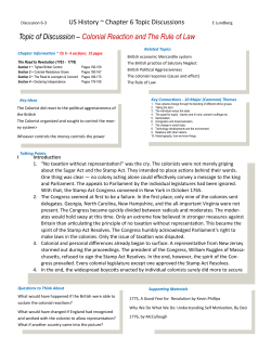 Colonial Reaction and The Rule of Law
