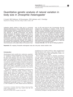 Quantitative genetic analysis of natural variation in body size in