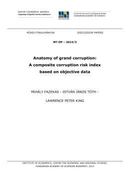 Anatomy of grand corruption: A composite corruption risk